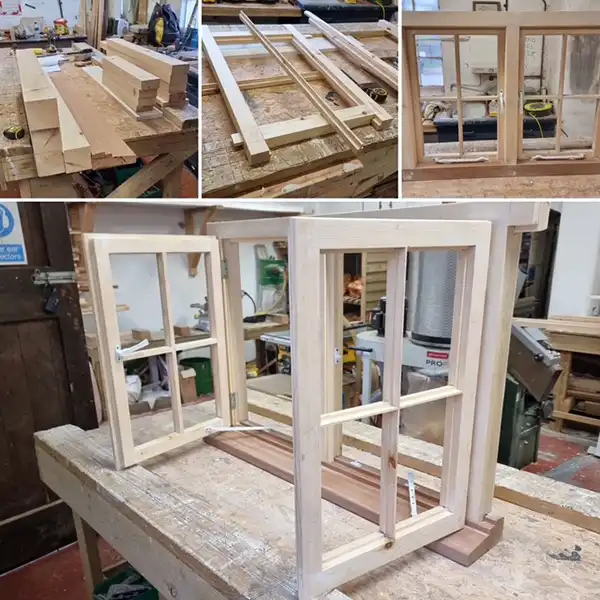 wooden window frames